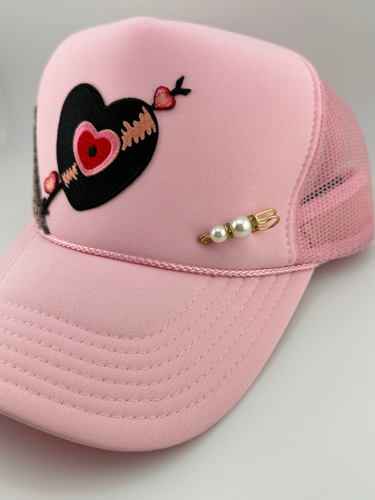 Small Pearl and Rhinestone Safety Pin