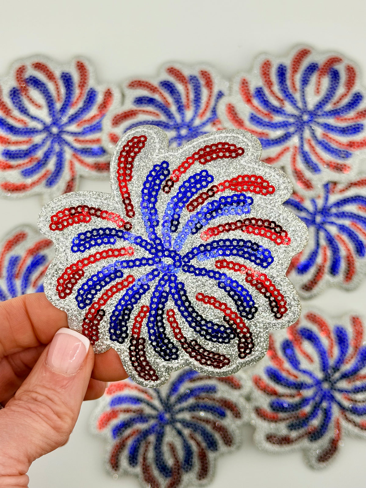 Patriotic Sequin Patches. USA, America, Freedom iron on patches