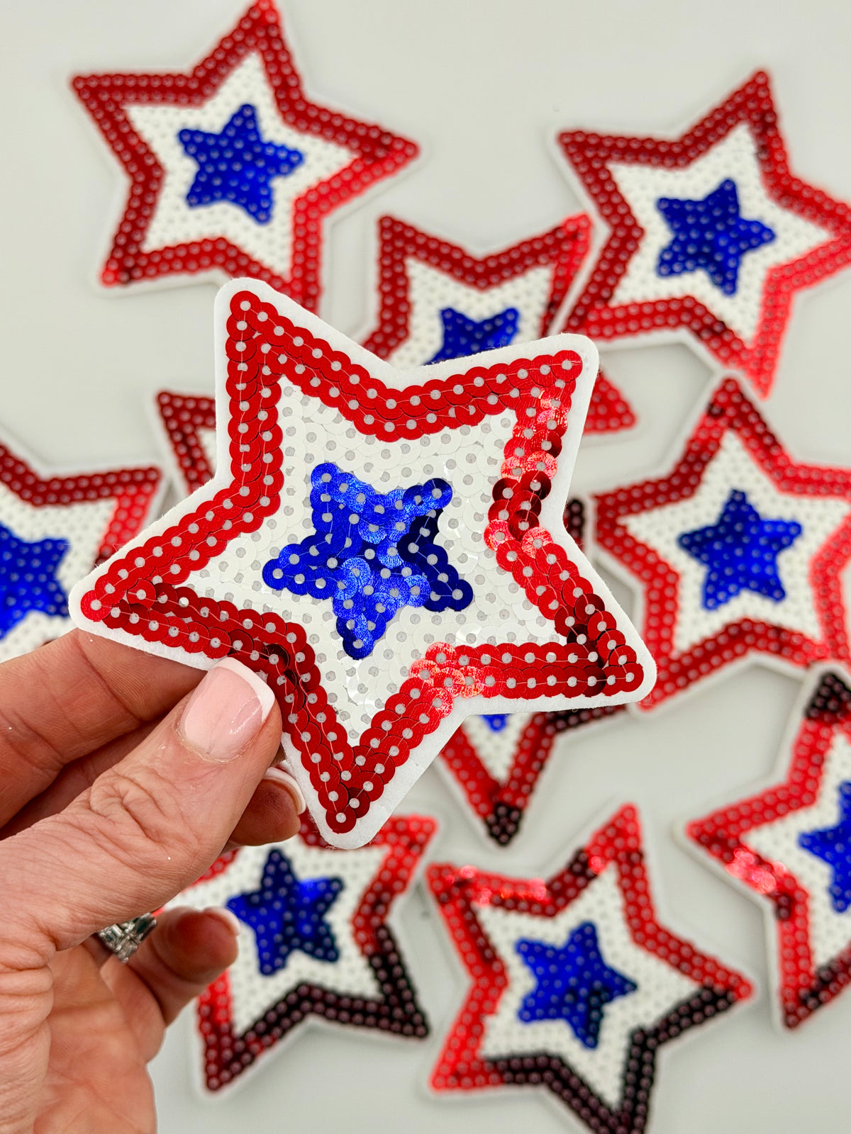 Patriotic Sequin Patches. USA, America, Freedom iron on patches