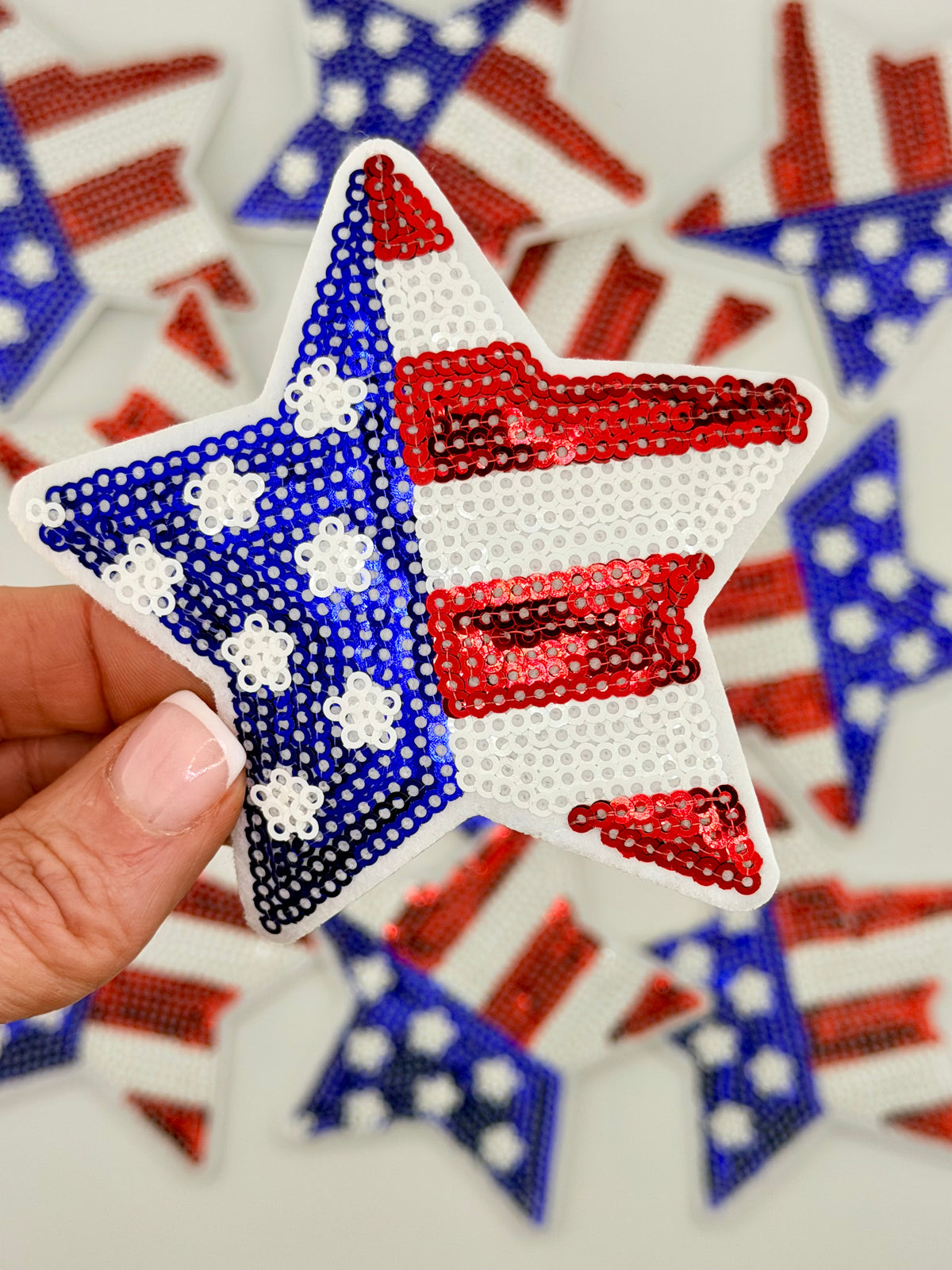 Patriotic Sequin Patches. USA, America, Freedom iron on patches
