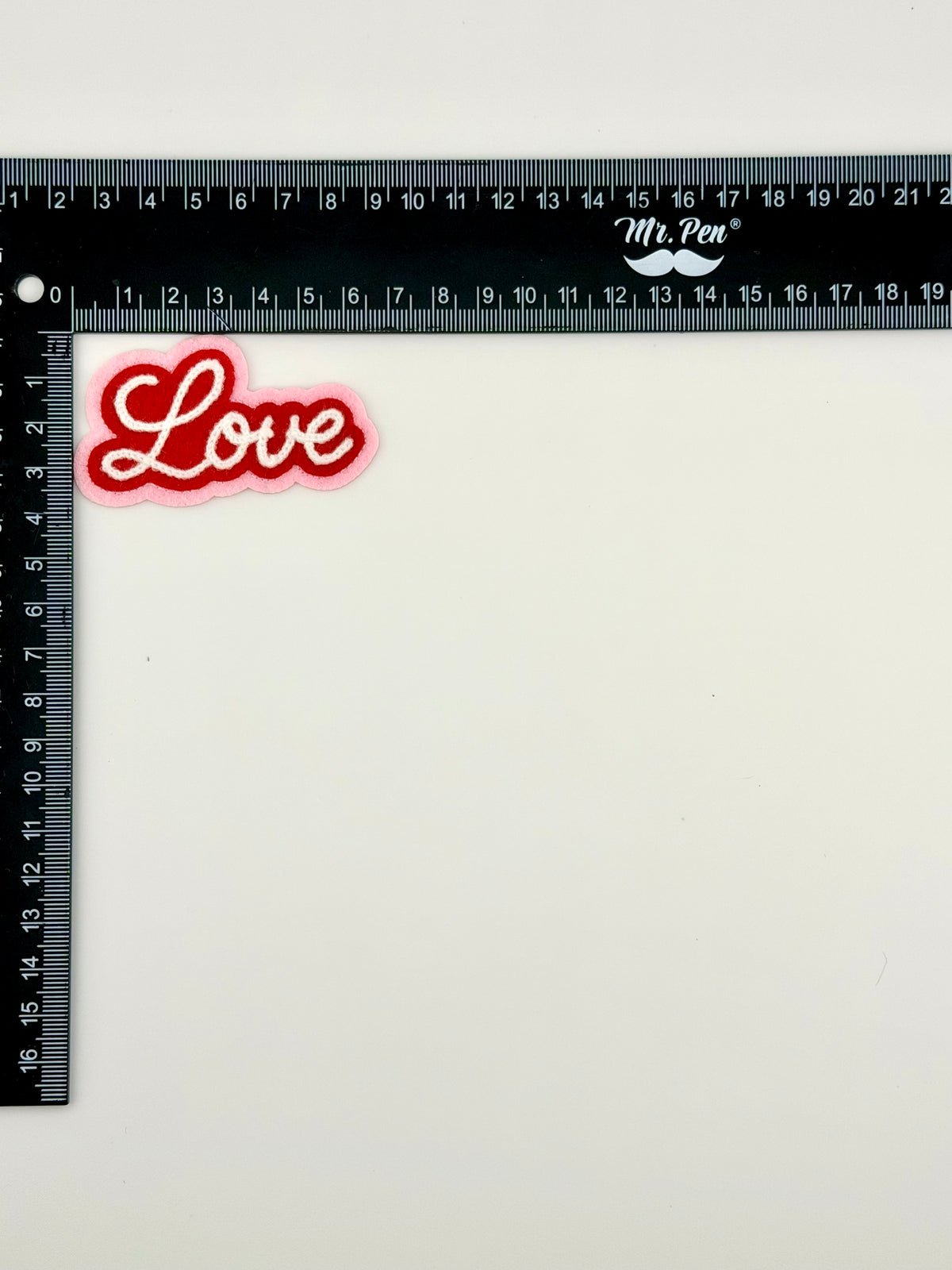 Chainstitch Love iron on patch