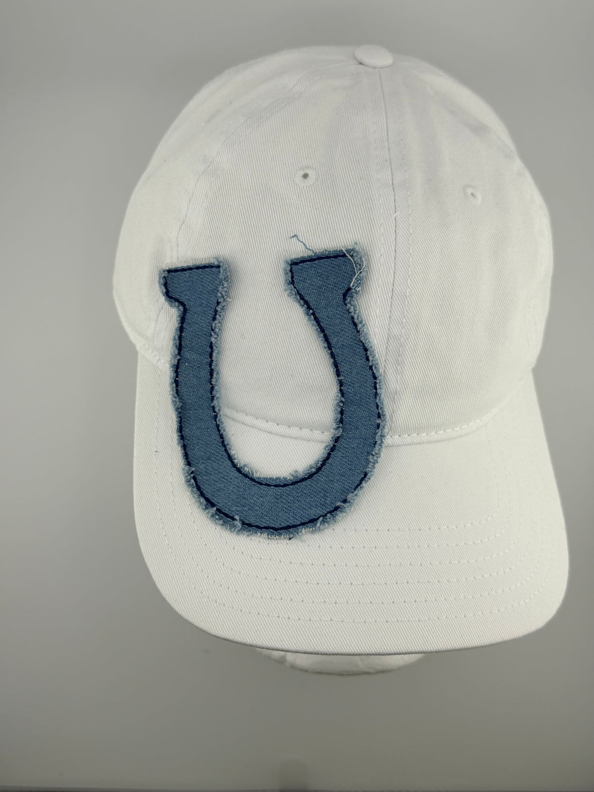 Denim Horseshoe iron on patch