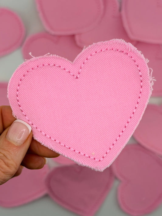 Denim Heart Patch