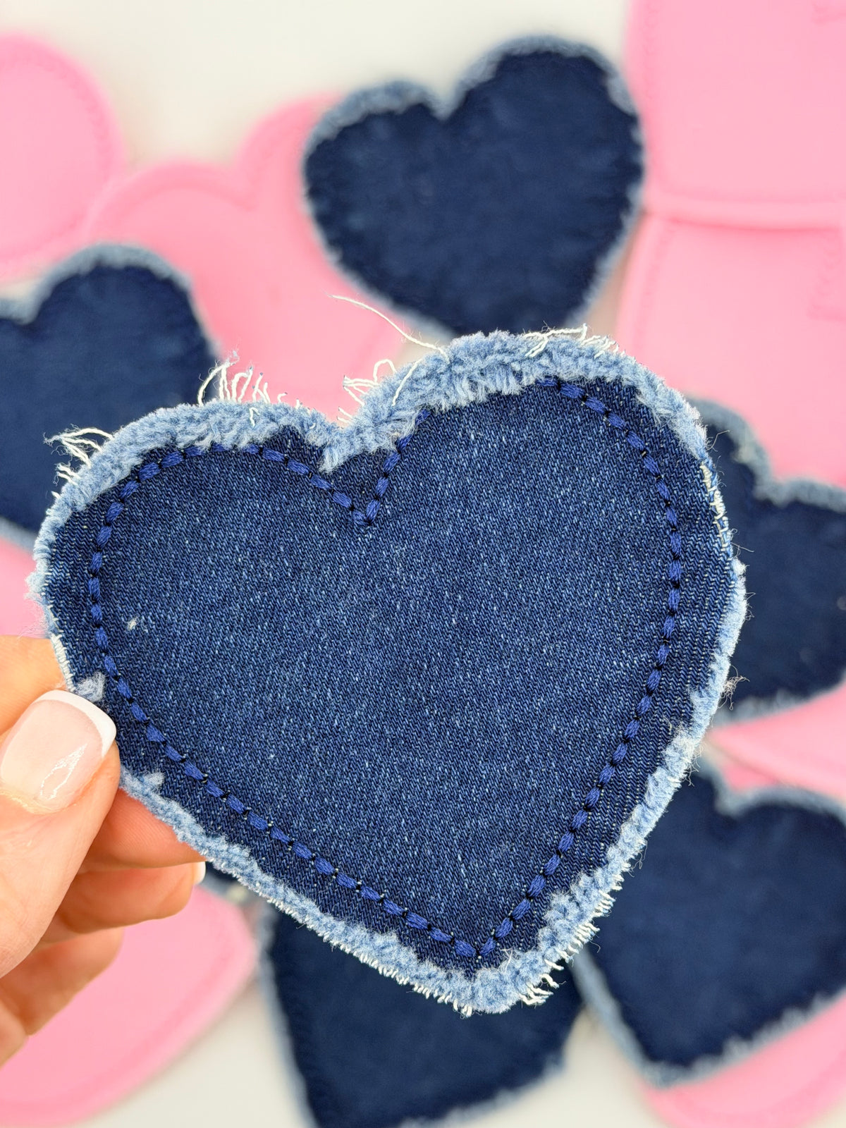 Denim Heart Patch