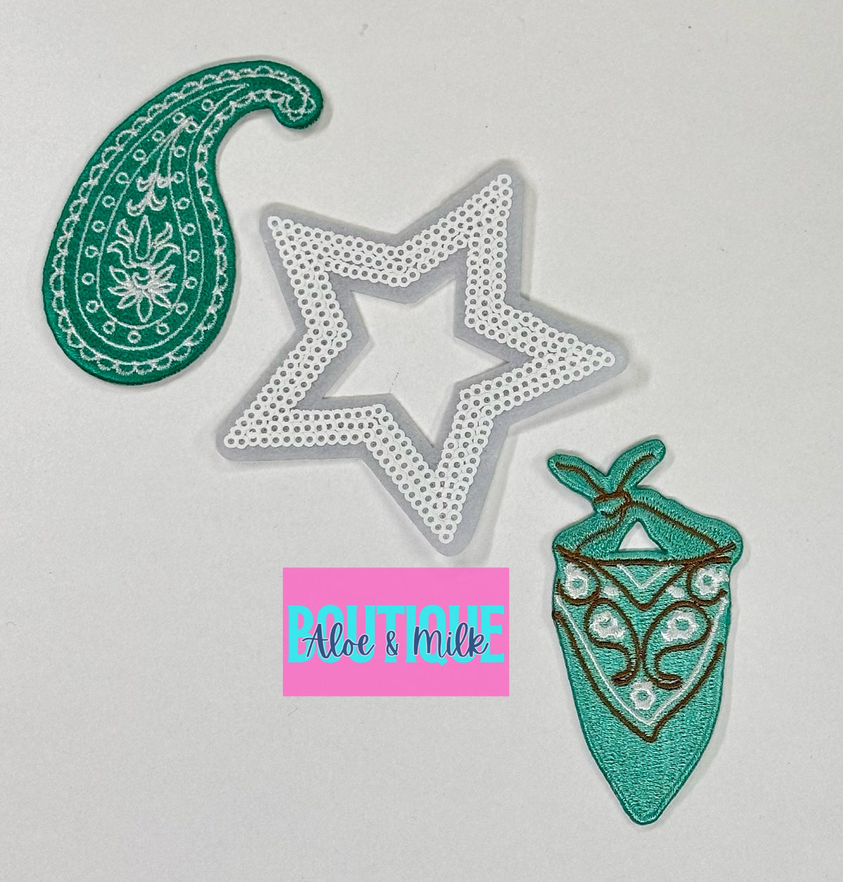 Western Trio Bundle, star patch, western patches, cowgirl patches
