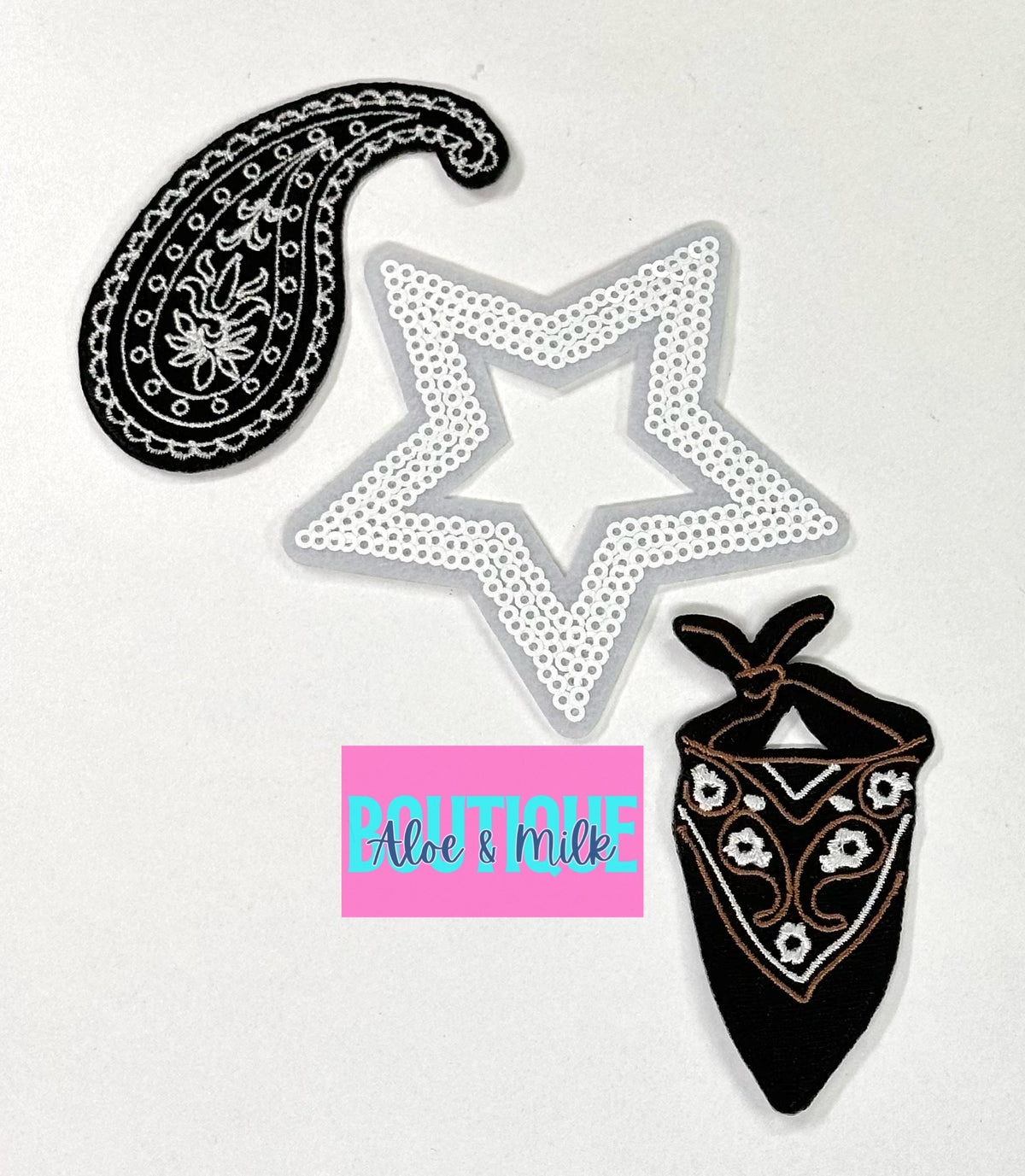 Western Trio Bundle, star patch, western patches, cowgirl patches