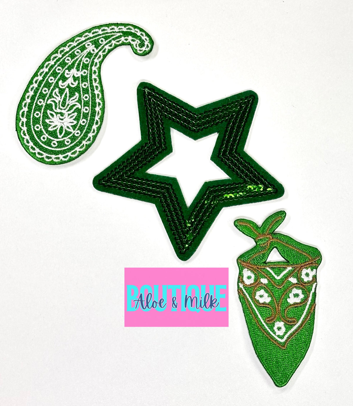 Western Trio Bundle, star patch, western patches, cowgirl patches