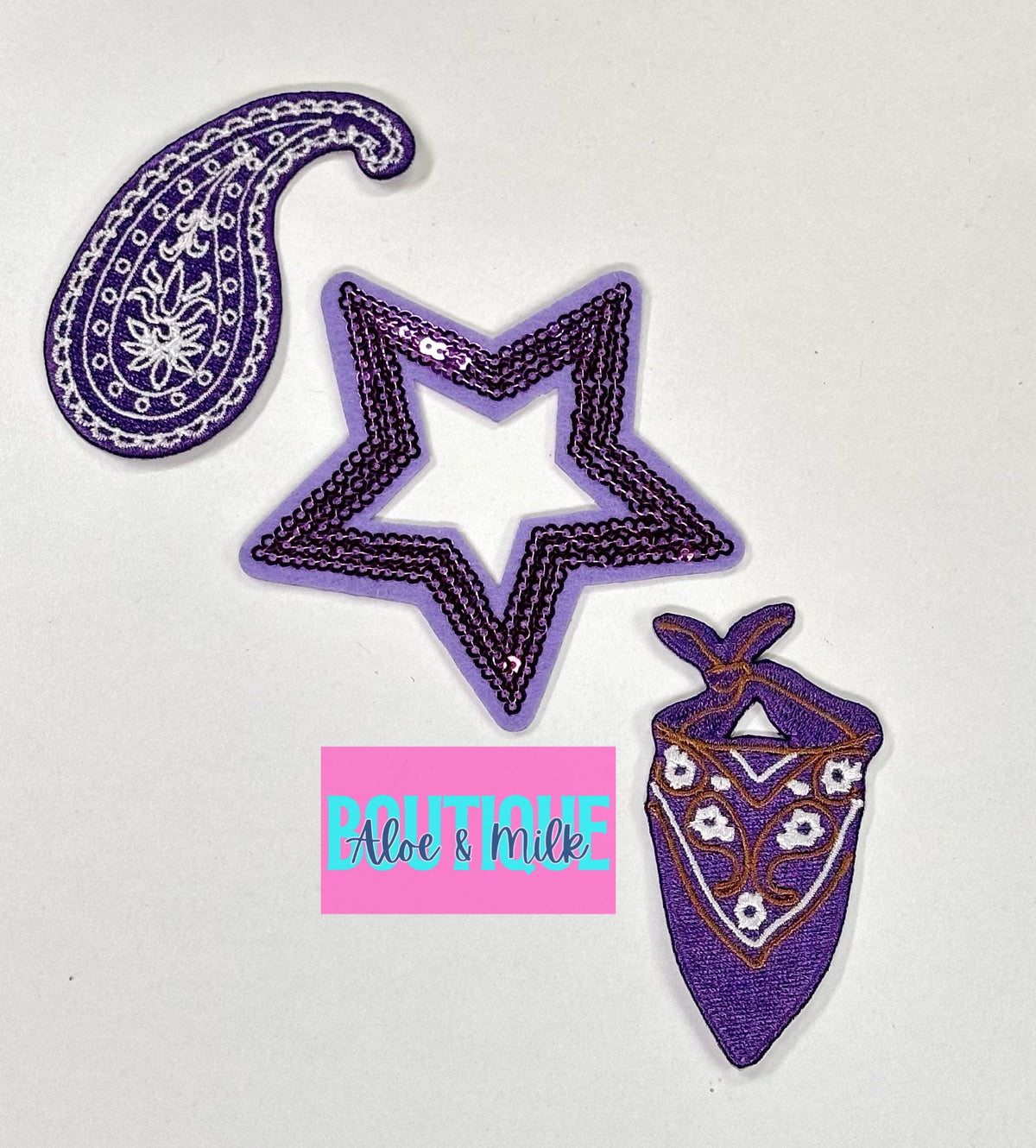 Western Trio Bundle, star patch, western patches, cowgirl patches