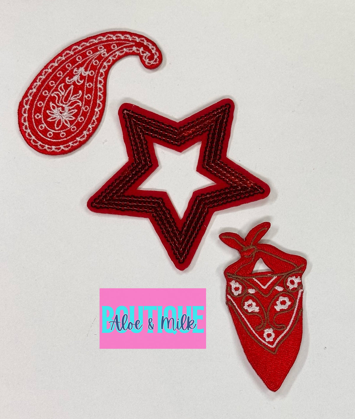 Western Trio Bundle, star patch, western patches, cowgirl patches
