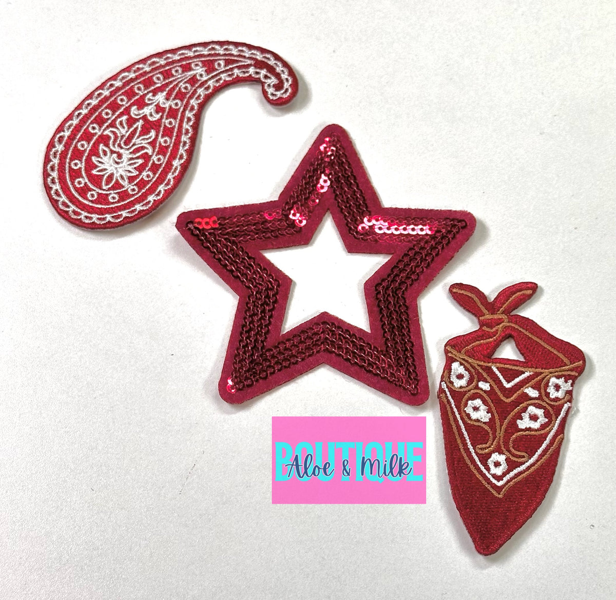 Western Trio Bundle, star patch, western patches, cowgirl patches