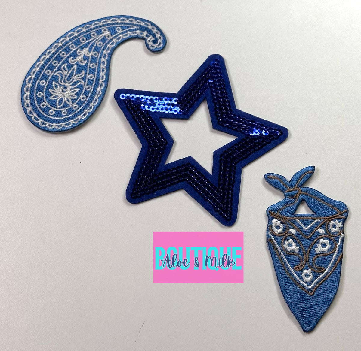 Western Trio Bundle, star patch, western patches, cowgirl patches