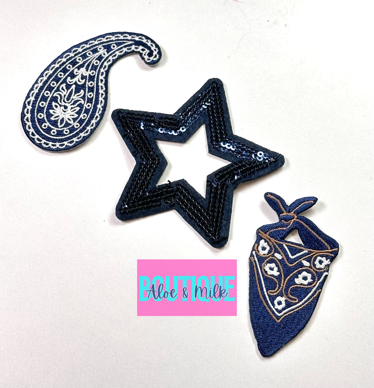 Western Trio Bundle, star patch, western patches, cowgirl patches
