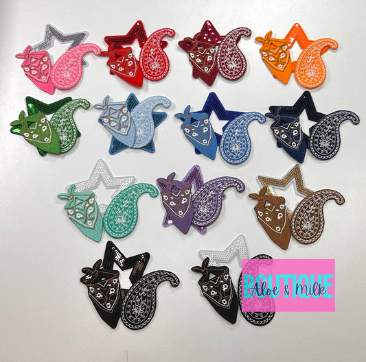 Western Trio Bundle, star patch, western patches, cowgirl patches