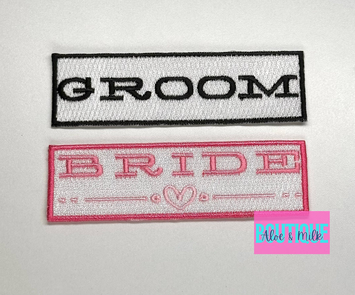 Bride and Groom patch, bride patches, groom gift, bridal patches, wedding patch