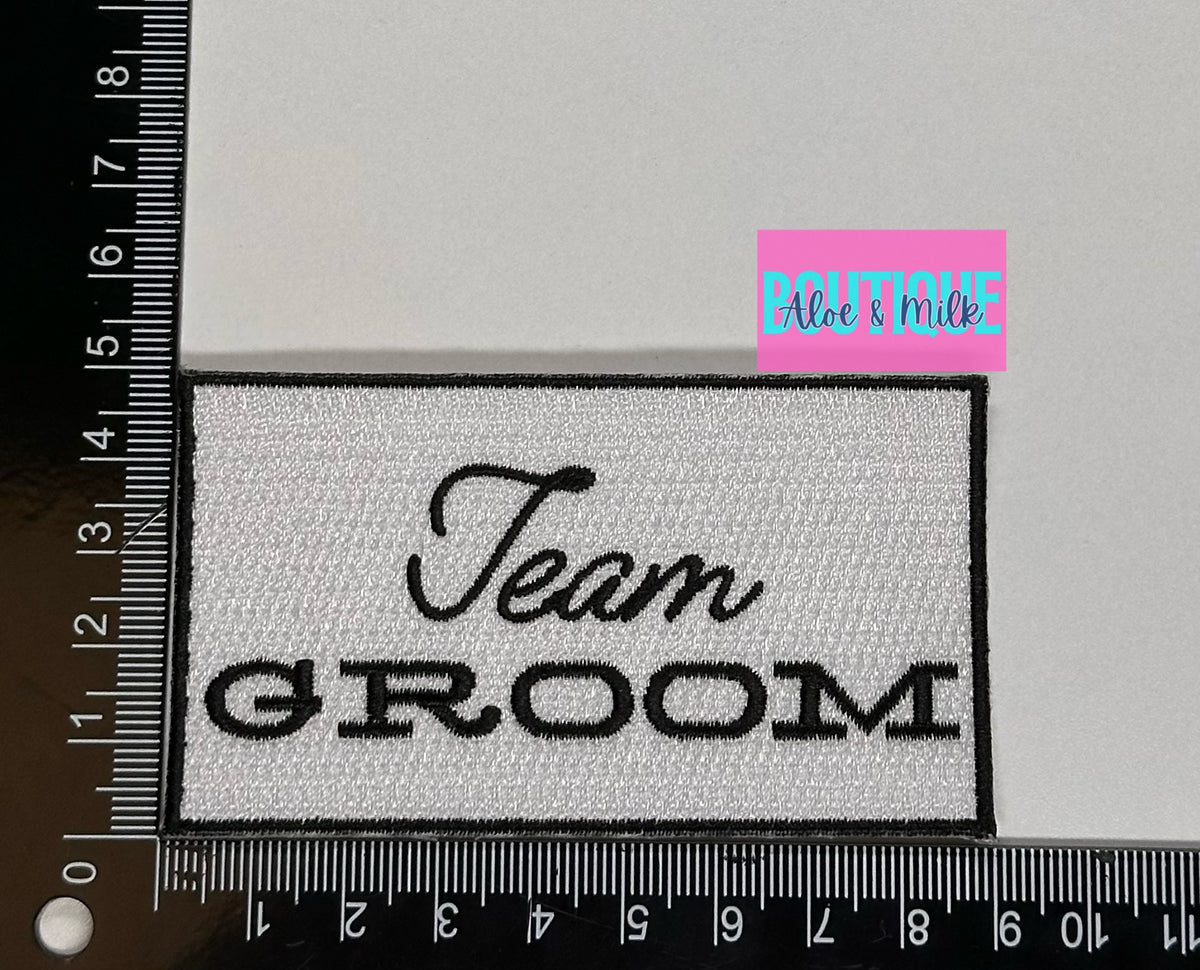 Team Bride Team Groom, wedding patches, bridesmaid hat, groom hats