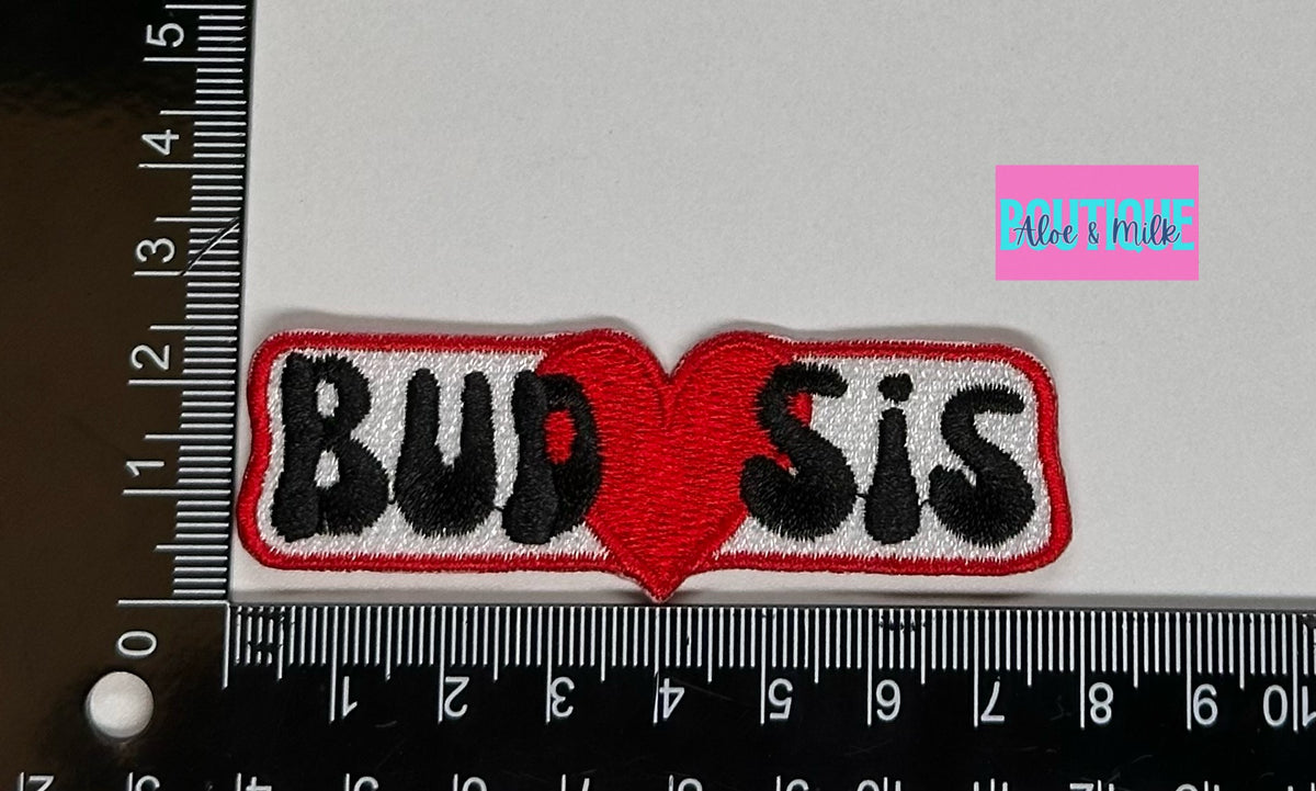 Bud heart Sis, bud and sissy, urban cowboy, urban cowboy patch, love patch