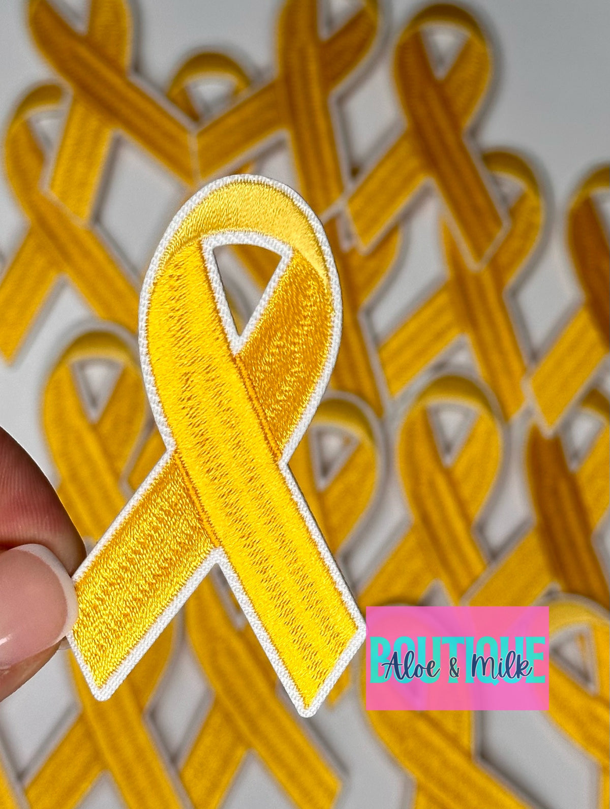 Cancer Ribbon Patch, awareness patches, cancer patches, ribbon patches