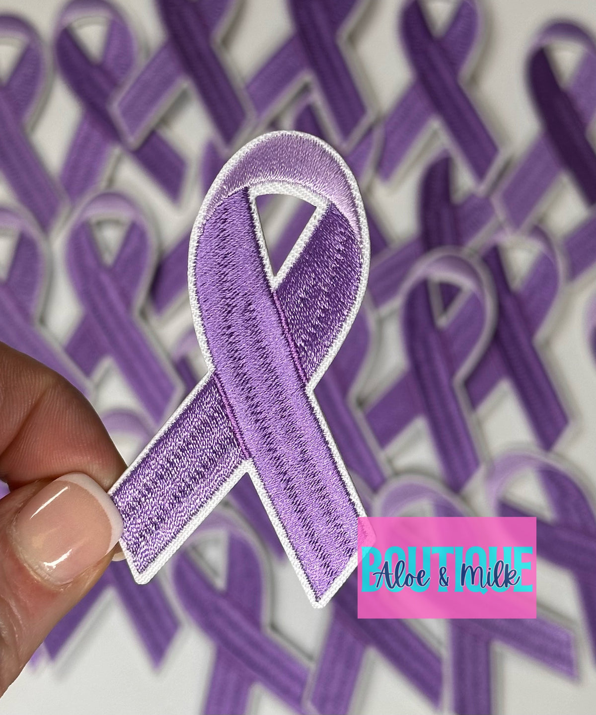 Cancer Ribbon Patch, awareness patches, cancer patches, ribbon patches