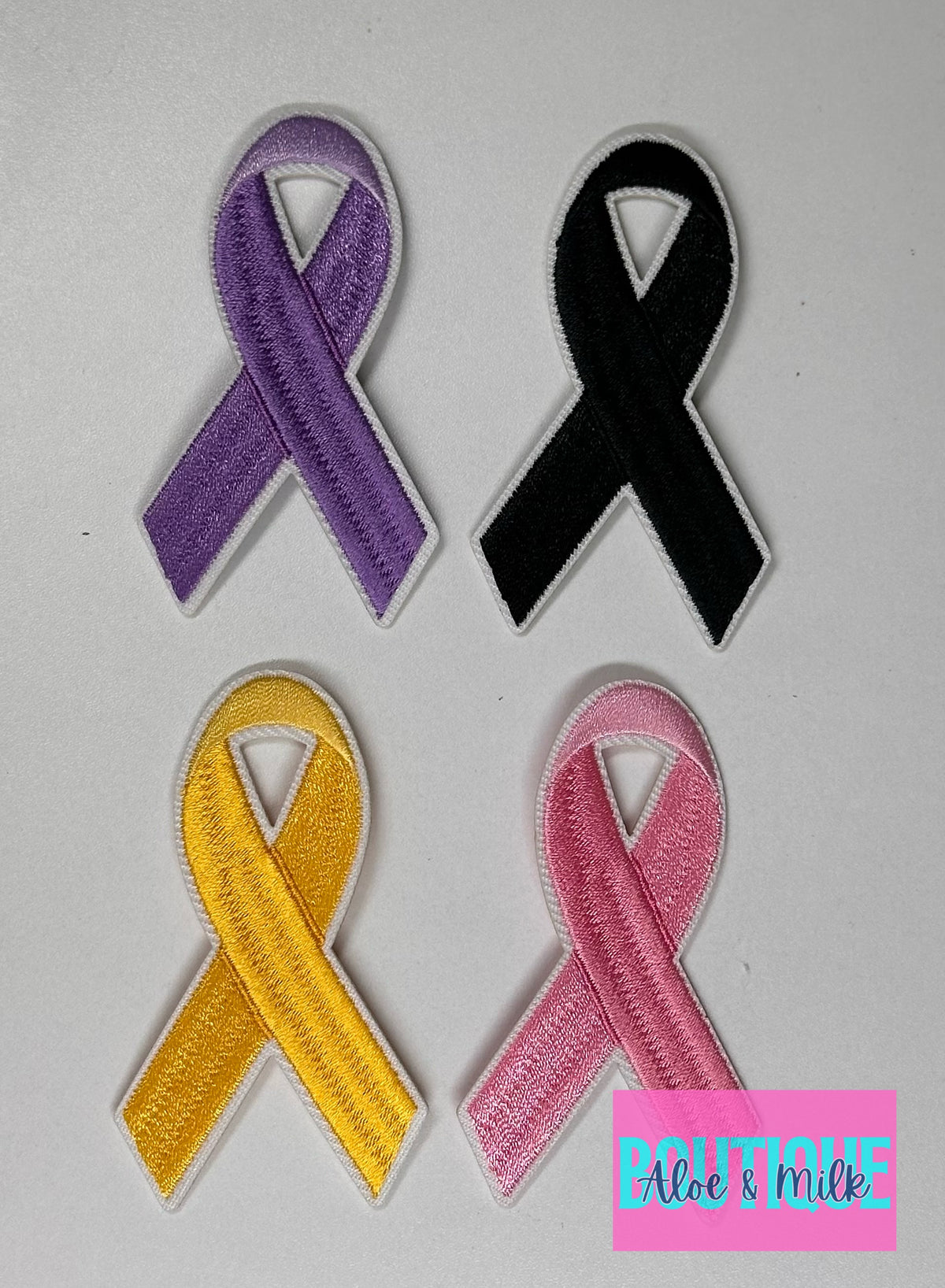 Cancer Ribbon Patch, awareness patches, cancer patches, ribbon patches
