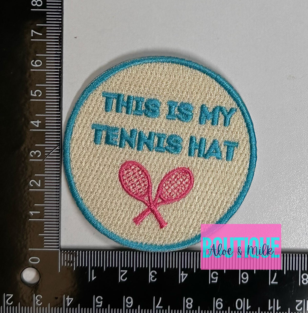 This is my Tennis hat, tennis patches, tennis patch