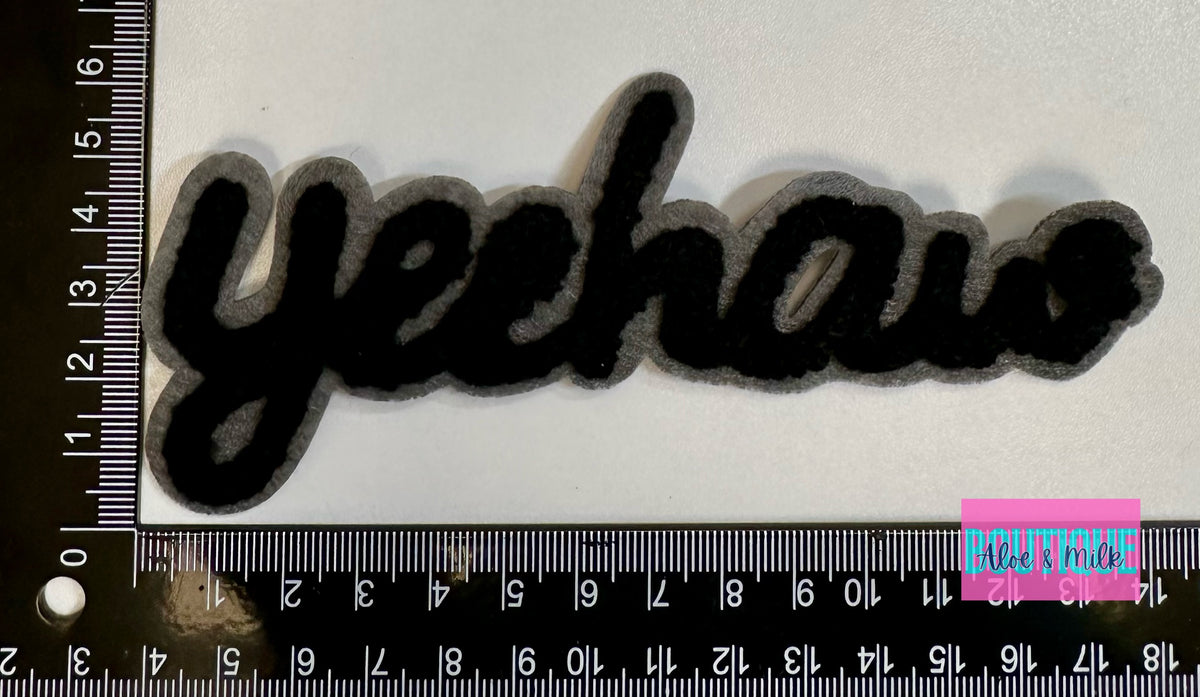Yeehaw Chenille Patch, yeehaw patch, western patches