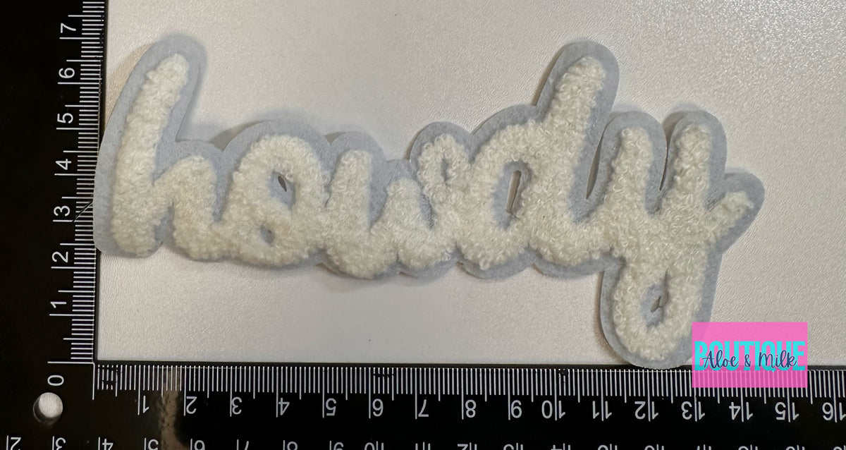 Howdy Chenille patch