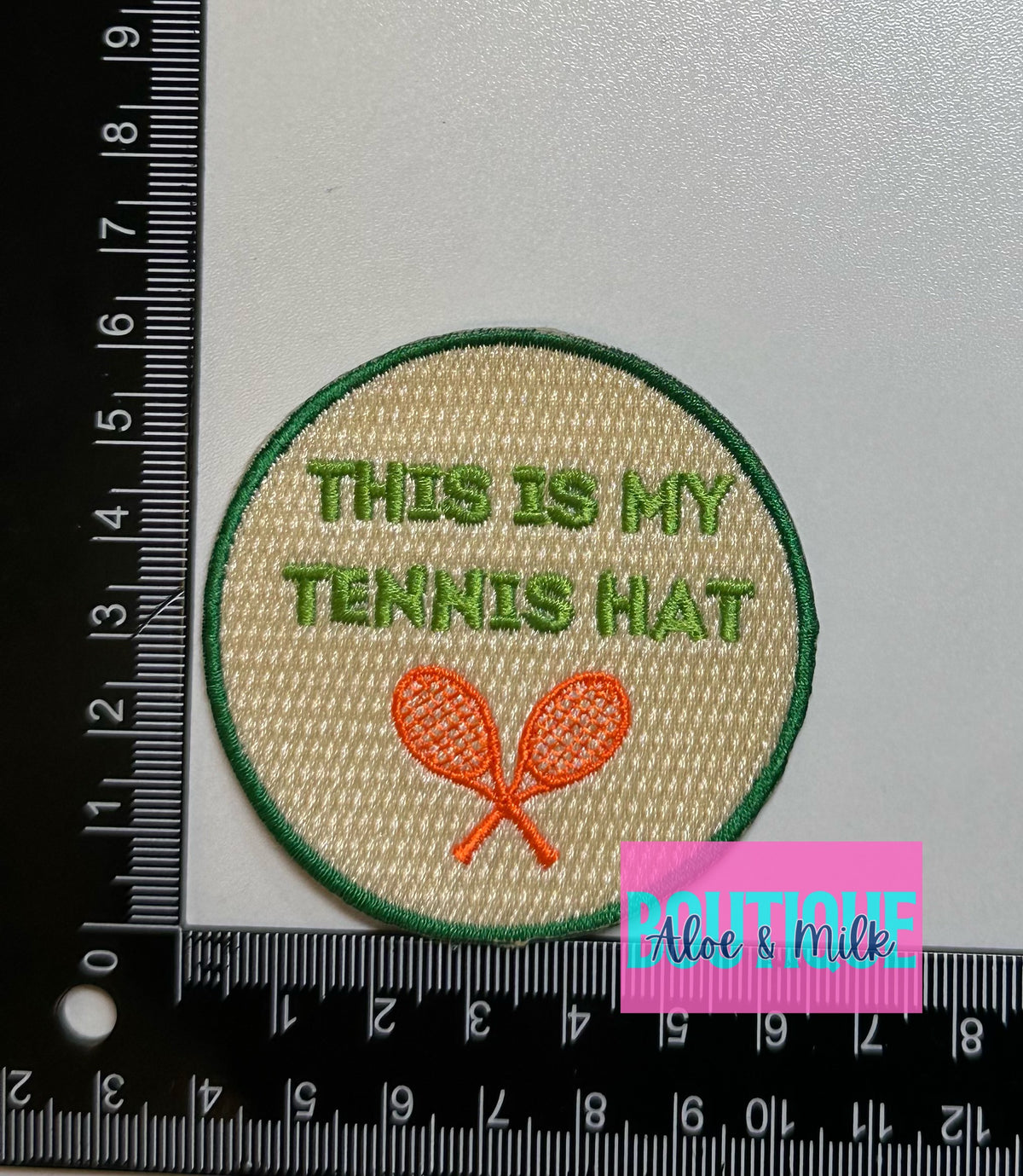 This is my Tennis hat, tennis patches, tennis patch