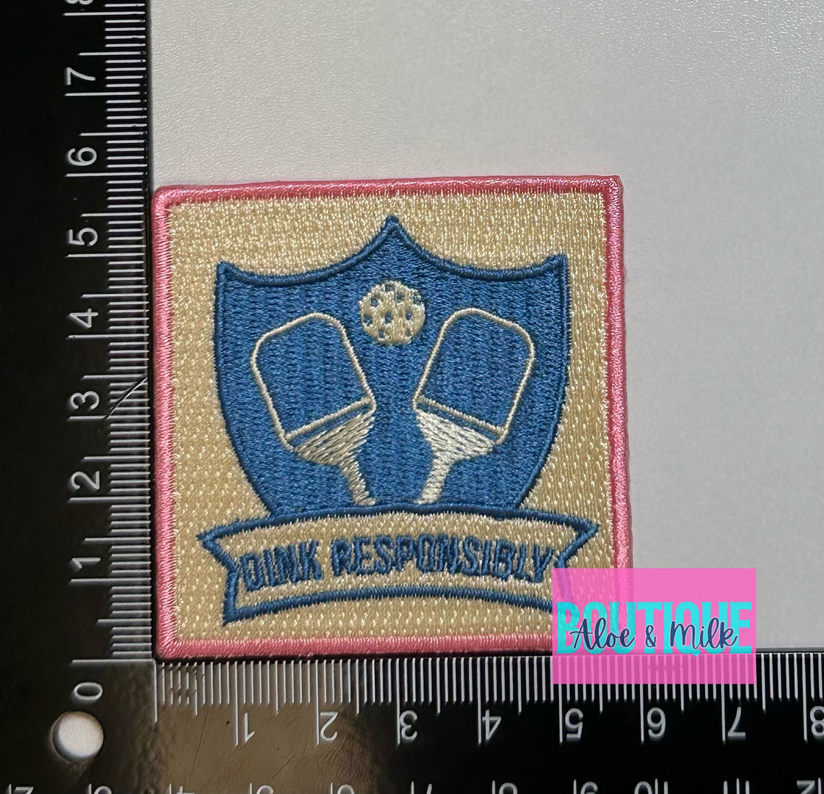 Dink Responsibly, Pickleball patch, pickleball