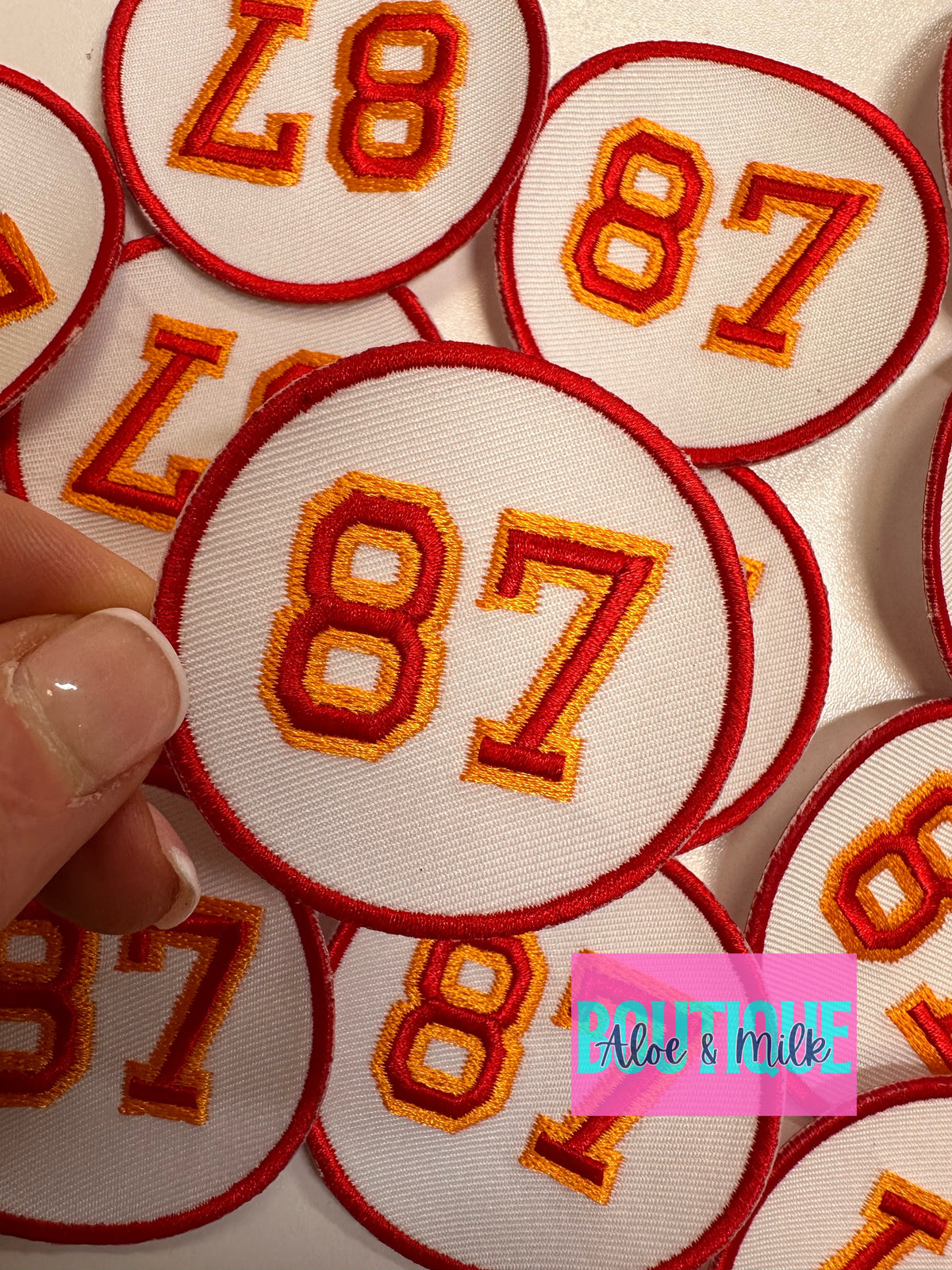 KC Chiefs Football #87 and #15