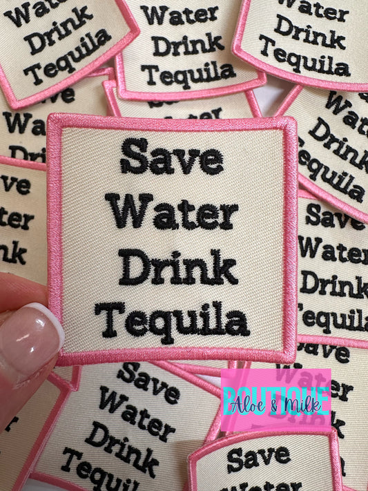 Save Water Drink Tequila Pink