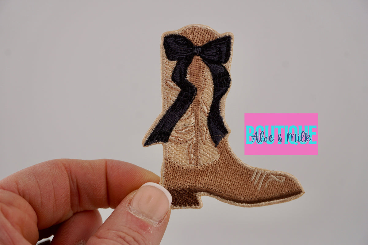 Boot Bow patch, boots patches, western patches, boot patch, cowgirl patches