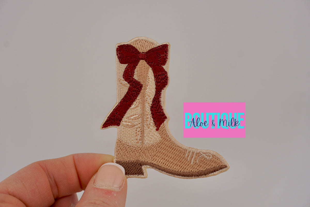 Boot Bow patch, boots patches, western patches, boot patch, cowgirl patches