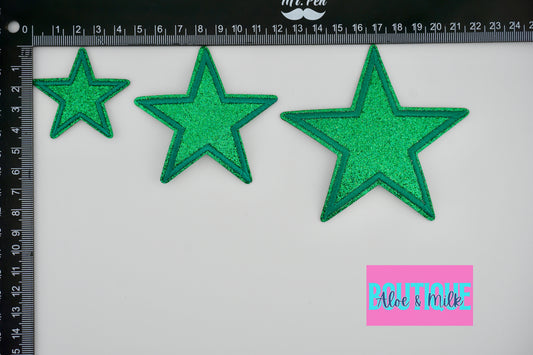 Fine Glitter Star Bundle of 3; 1 of each size