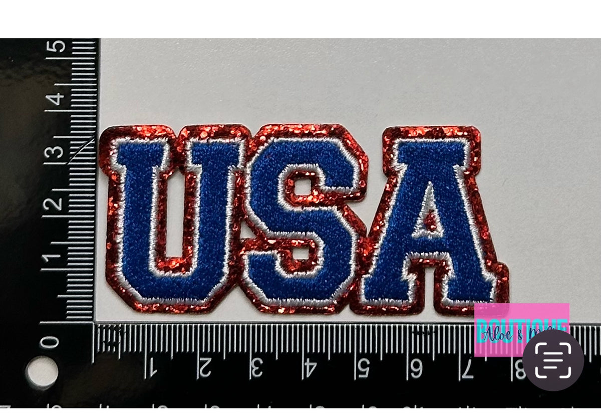 USA Glitter, usa patches, america patches, patriotic patch, july 4th patch