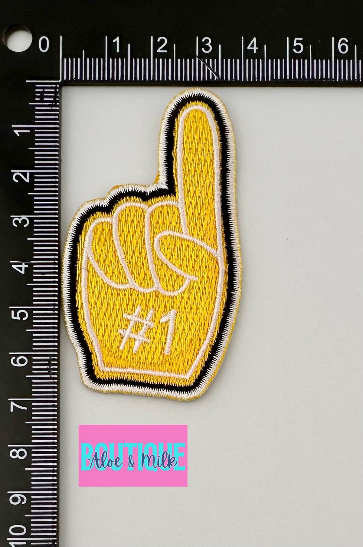# 1 Fan Hand, game day patches, sports patch, mom patches