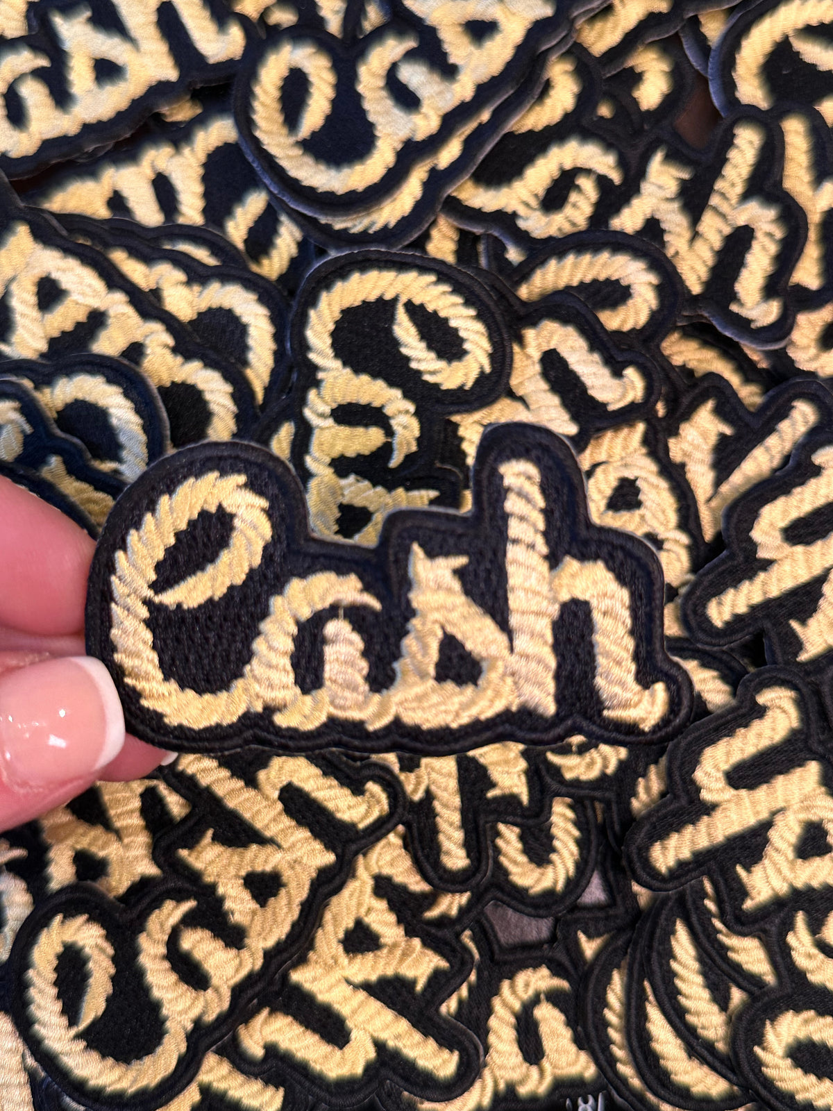 Cash Golden Rope patch, johnny cash patch, western patches, country music patch, cash patch