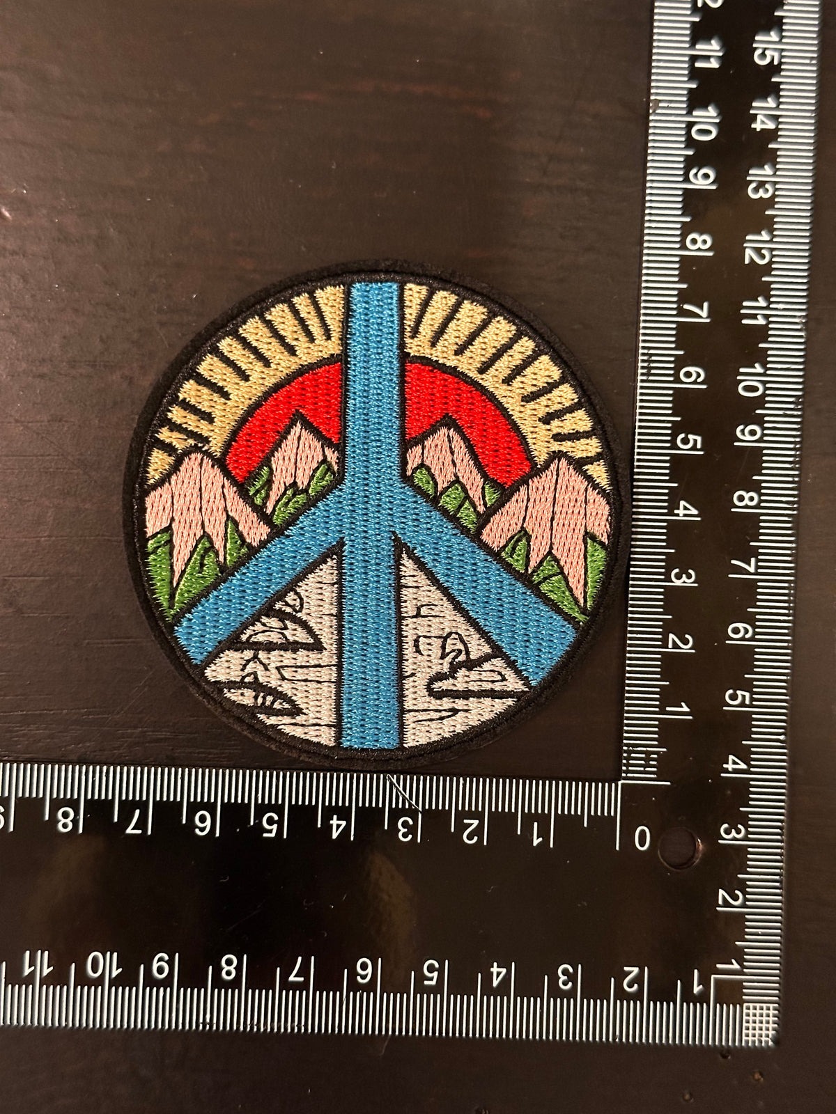 Peace Nature Scene Round Iron on Patch
